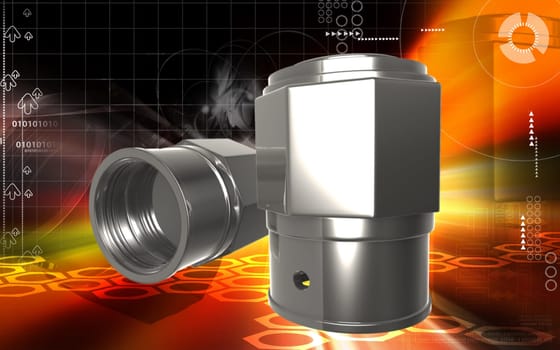 Digital illustration of Valve caps in colour background