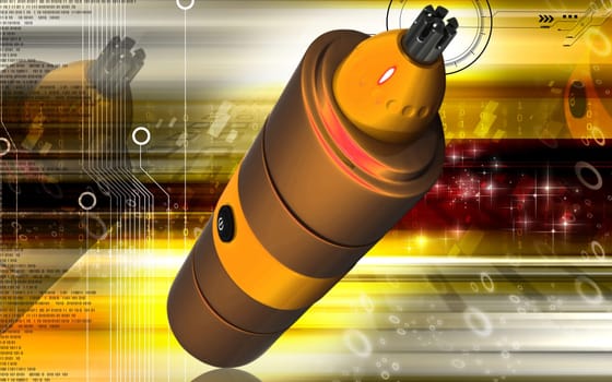 Digital illustration of nose and ear trimmer in colour background