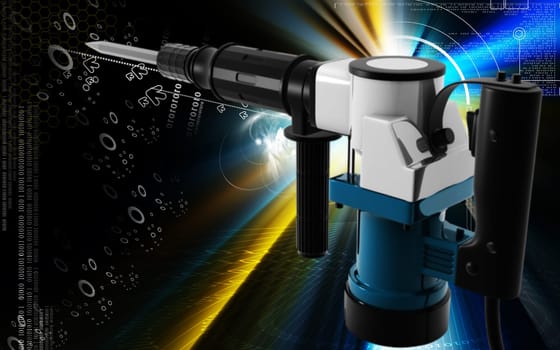 Digital illustration of electric breaker in colour background