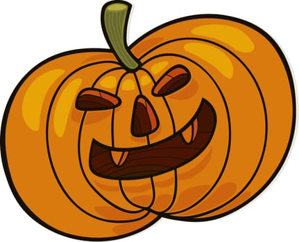 Cartoon illustration of halloween pumpkin