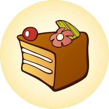 illustration of sweet cake