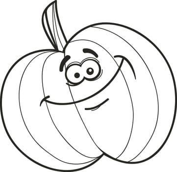 illustration of funny pumpkin for coloring book