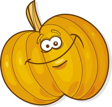 Cartoon illustration of happy pumpkin