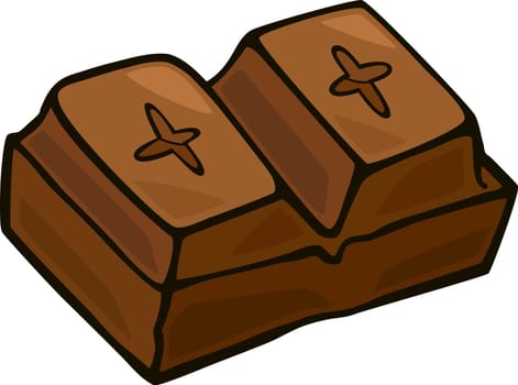 illustration of chocolate block