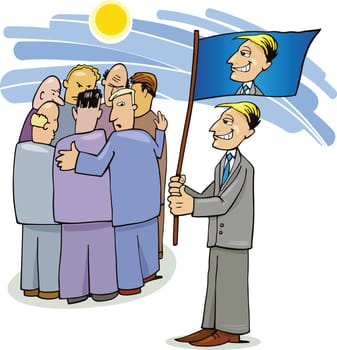 Illustration of Election Campaign Meeting
