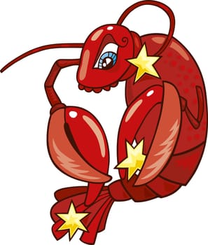 Illustration of zodiac cancer sign