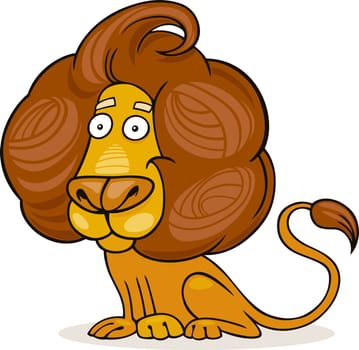 Cartoon illustration of zodiac leo