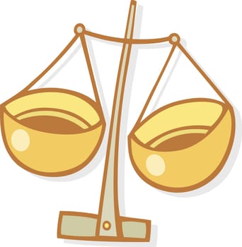 Illustration of libra zodiac sign