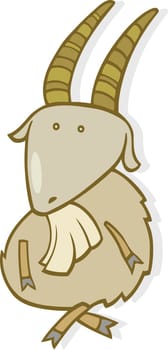 Illustration of capricorn zodiac sign