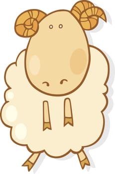 Illustration of aries zodiac sign