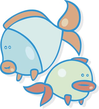 Illustration of pisces zodiac sign