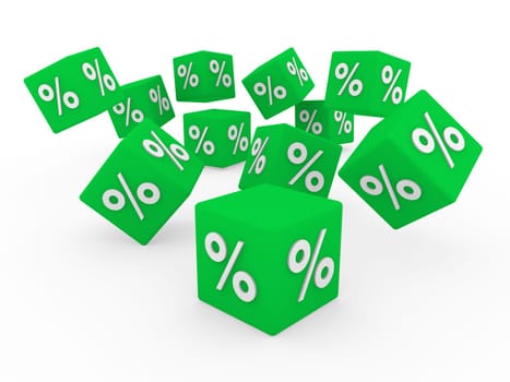 3d sale cube green business sell buy white