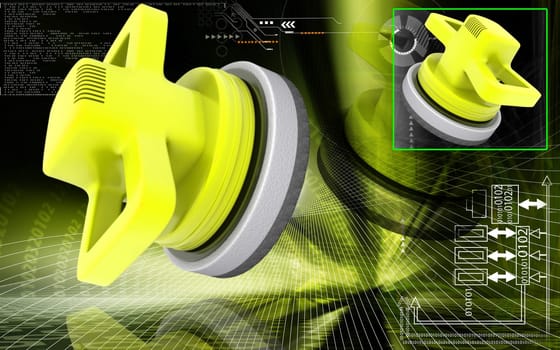Digital illustration of Car polisher in colour background