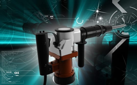 Digital illustration of electric breaker in colour background