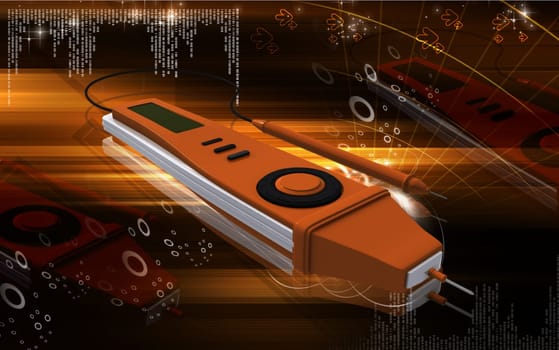 Digital illustration of digital multi mater in colour background