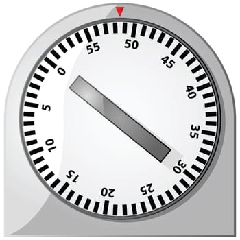 Glossy illustration of an analog 60-minute timer