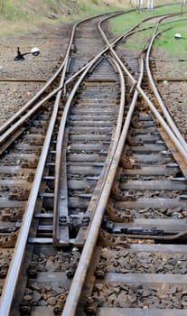 Railway tracks with switches