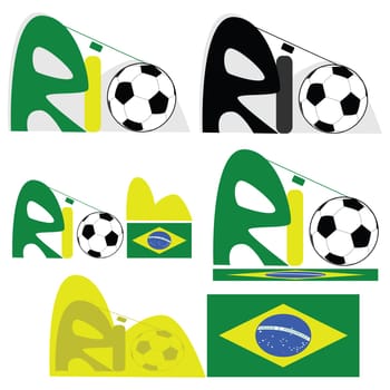 Concept illustration for the city of Rio de Janeiro, in Brazil