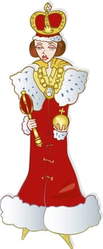 Illustration of queen woman personality type