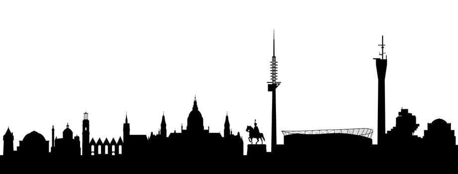 Hanover skyline abstract