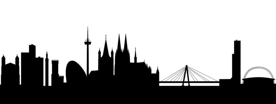 Cologne skyline abstract