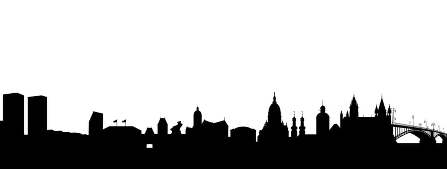 Mainz skyline abstract