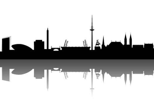 Bremen Silhouette Abstract