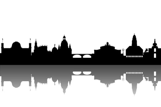 Dresden Silhouette Abstract