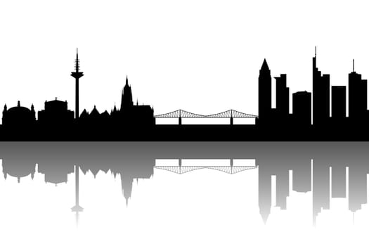 Frankfurt Silhouette Abstract