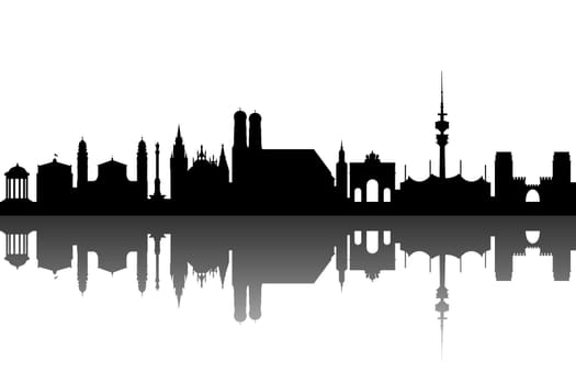 Munich Silhouette Abstract