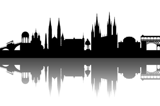 Wiesbaden silhouette abstract