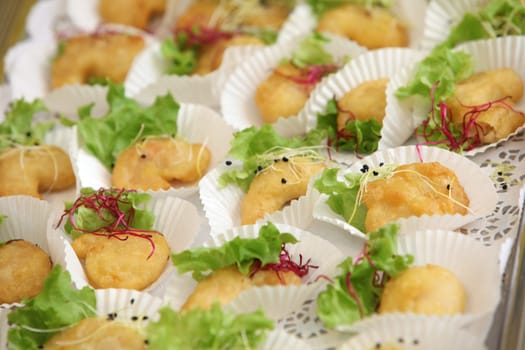 Tapas or finger food - close up - horizontal