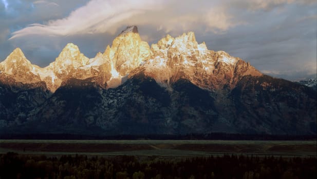 Sunrise at Grand Teton, Wyoming