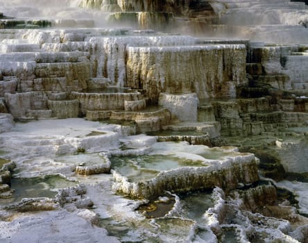 Minerva Terrace at Mammoth Hot Springs, Wyoming