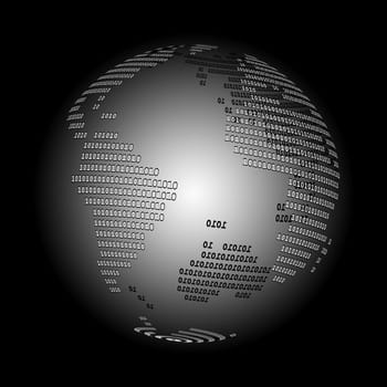 Digital world (monochrome)