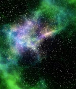 deep outer space gas cloud nebula galaxy and stars