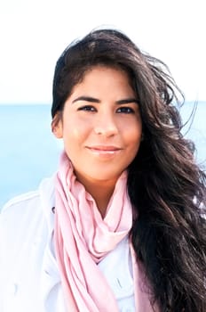 Portrait of beautiful smiling native american girl