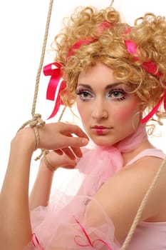 woman,doll,dancer,ballet,puppet,figure,tutu,direct,tulle,ballerina,pose,control,posture,female,puppetry,remote-controlled,artificial,beauty,theater,girl,rope,rope,cross,guide