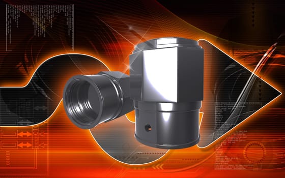 Digital illustration of Valve caps in colour background