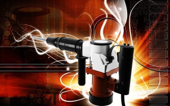 Digital illustration of electric breaker in colour background