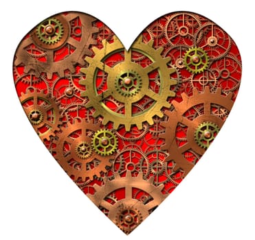 Abstract image of the mechanical heart - gears