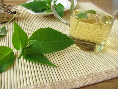 A glass of tea with pineapple sage
