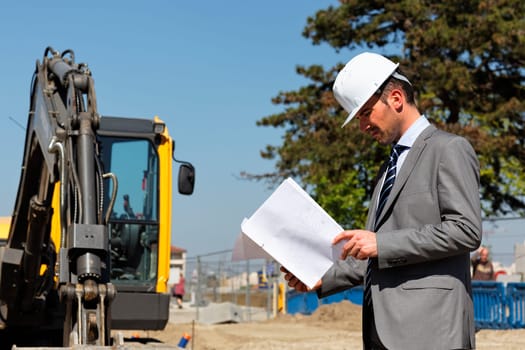 man on building site