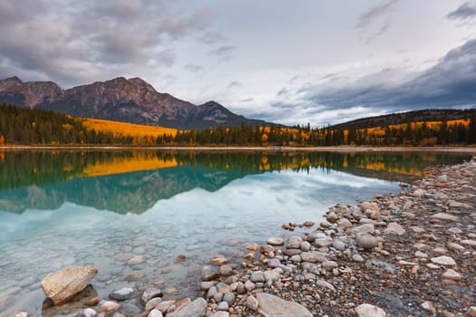 Patricia Lake and Pyramid Mountain, Jasper National Park, Alberta, Canada