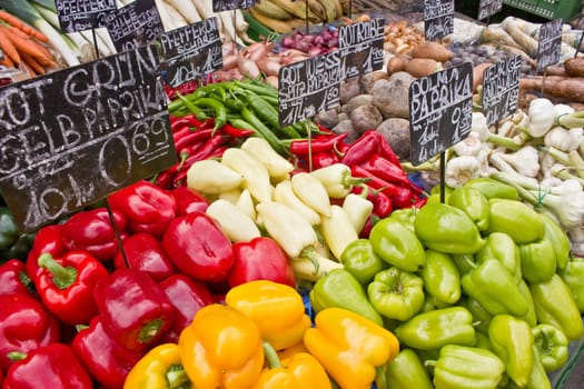 Market stall with vegetables (Naschmarkt in Vienna)