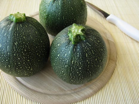 Scoop zucchini