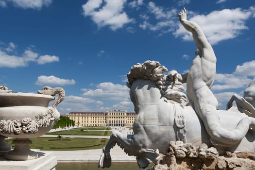 Schönbrunn Palace,magnificent building and landmark of Vienna