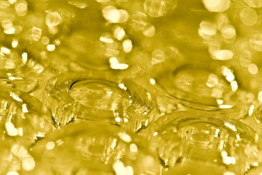 Detail Macro Shot of Yellow Glass Ampoules