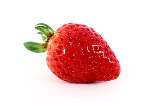 Fresh ripe strawberry isolated on white background