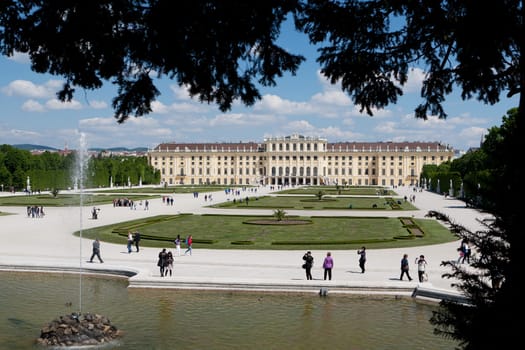 Schönbrunn Palace,magnificent building and landmark of Vienna
